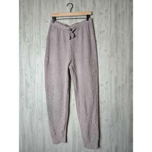 Cupcakes and Cashmere Cozy Jogger Pants Size M Taupe Plush Lounge Lagenlook